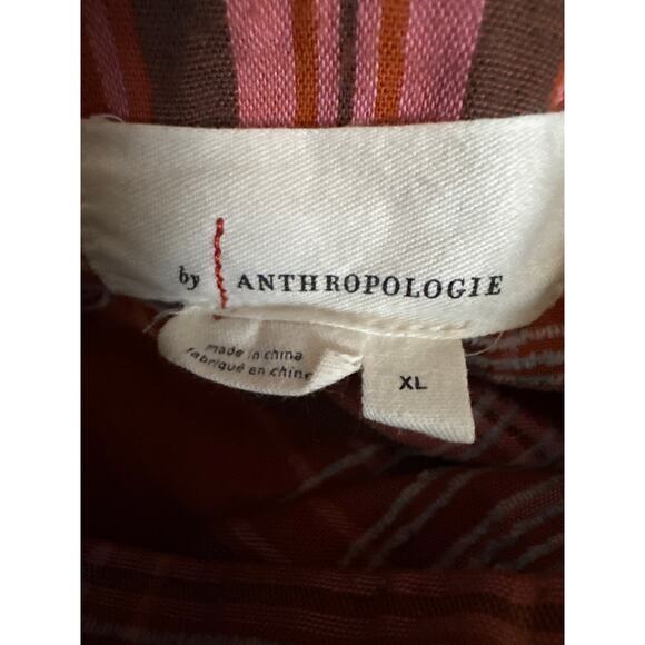 Anthropologie Plaid A-Line Midi Skirt high low high waisted size XL - Picture 12 of 16